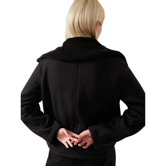Athleta NWT Westbound Sherpa Jacket, Black L - Oversized, Giftable, Winter, Cozy - Picture 2 of 9